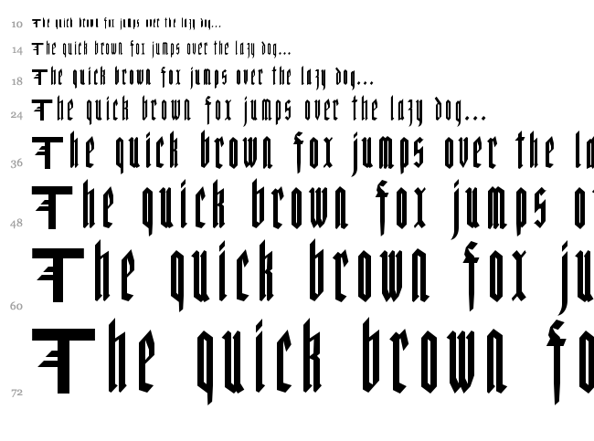 Miguel Sangotisch font waterfall